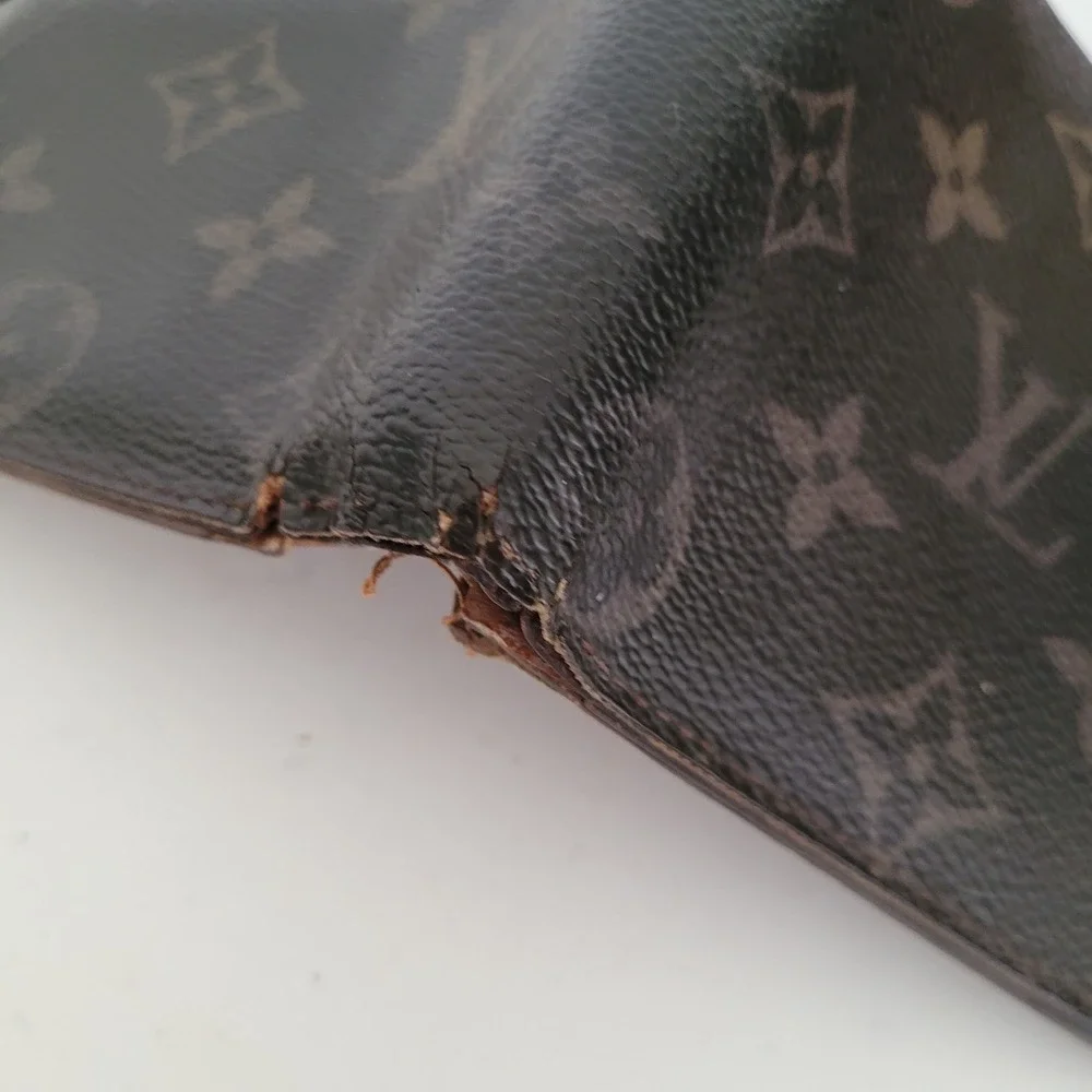 Louis Vuitton Monogram Canvas Bifold Wallet Brown CA3140 Made in Spain Fair